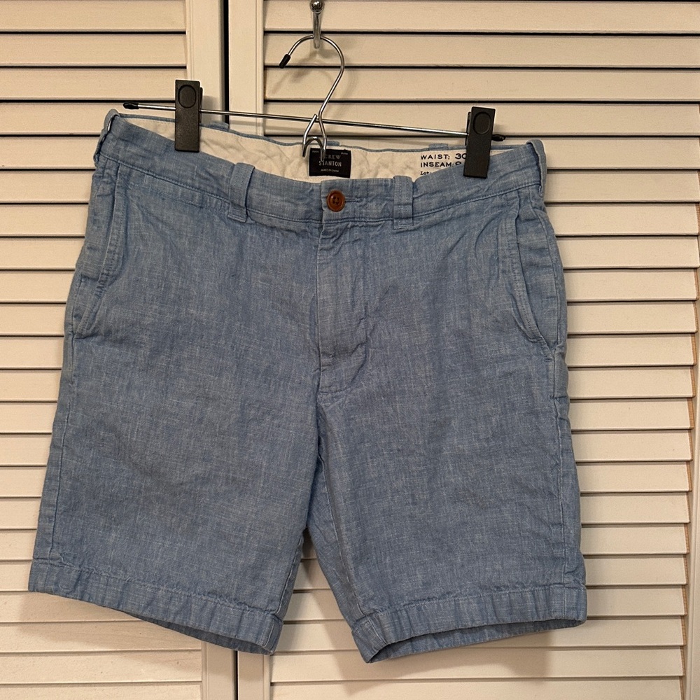 J Crew Stanton Shorts Baird McNutt Linen Men's 30